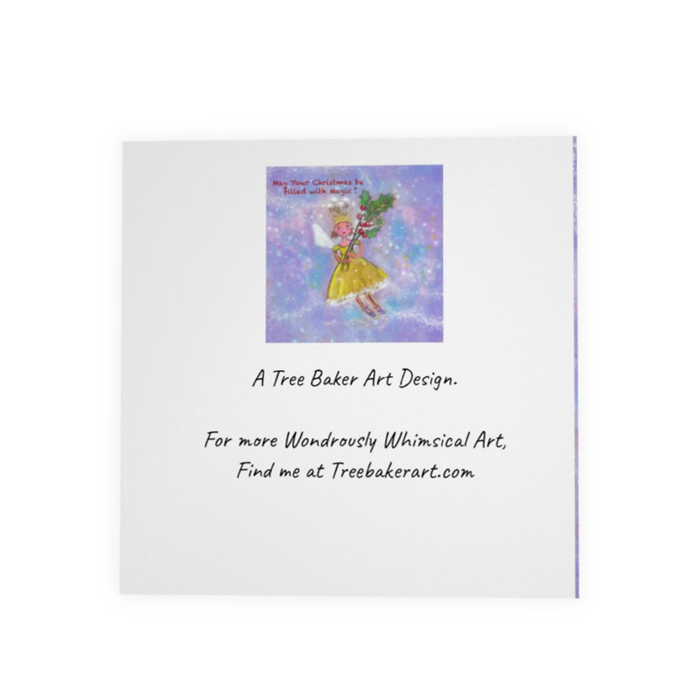 Thumbnail: Fairy Christmas Card, Collecting Holly!