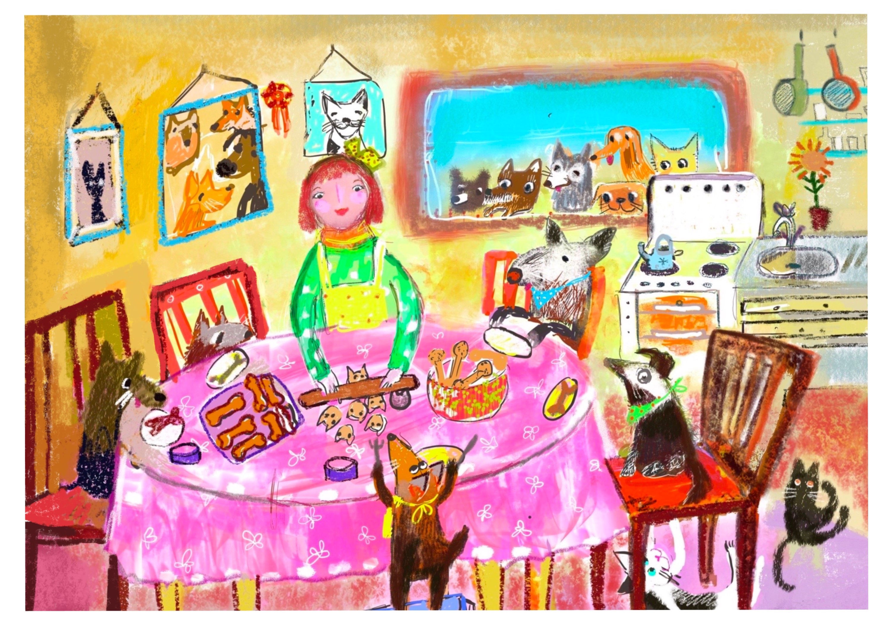 Doggy Biscuit Day. Greeting Card
