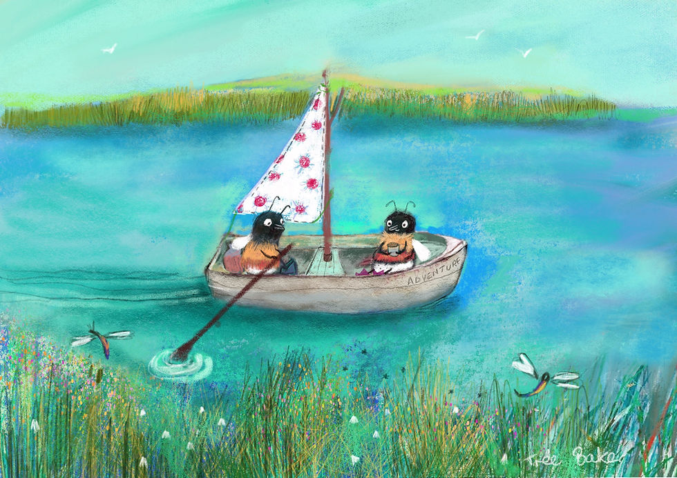 The Bumbles are off on an adventure. Bee Glicee Print