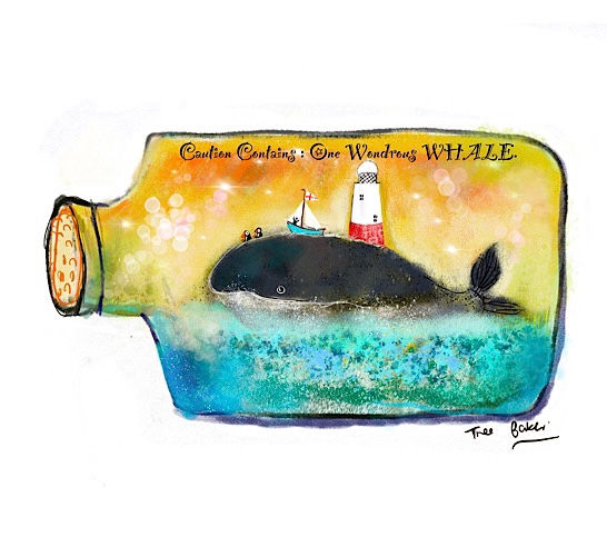 Thumbnail: Wondrous Whale card, Handmade Card.
