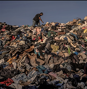 Mountain of waste clothes in Chile