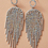 Thumbnail: Silver Glam Rhinestone Dangle Earrings 