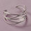 Thumbnail: Silver Layered Cuff Bracelet 