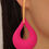 Thumbnail: Pink Water Drop Earrings 