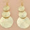 Thumbnail: Gold 3 disc drop Earrings