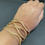 Thumbnail: Gold Mesh Cord Cuff Bracelet 