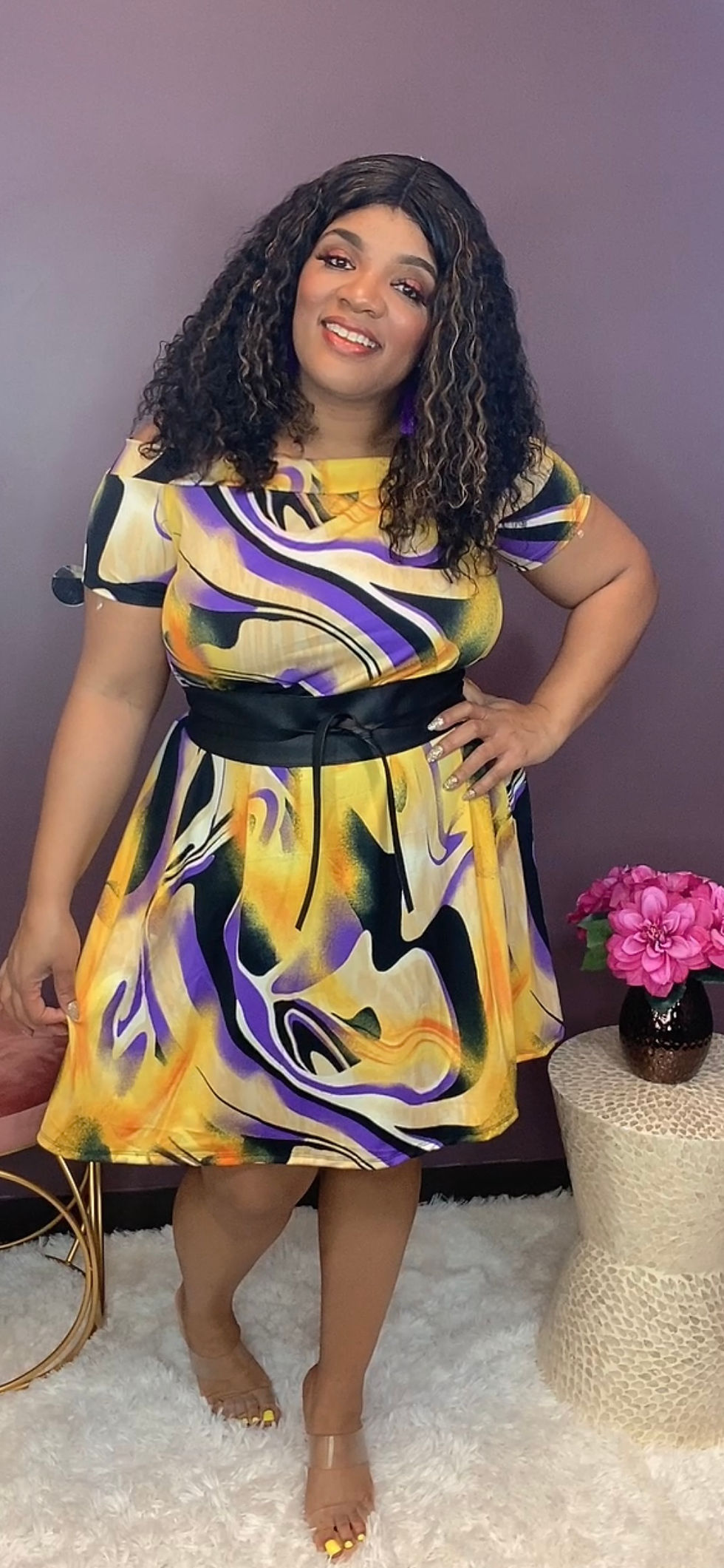 Thumbnail: Multi-colored Swing dress