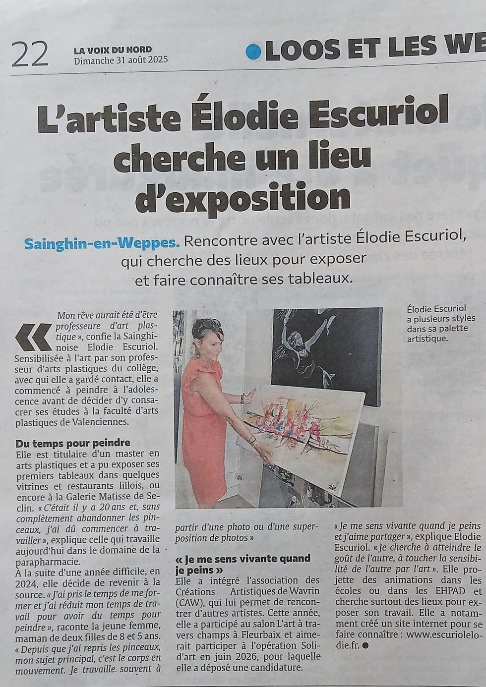 Un article sur la Voix du Nord