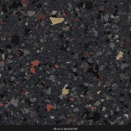 Blacktop flake epoxy garage floor.