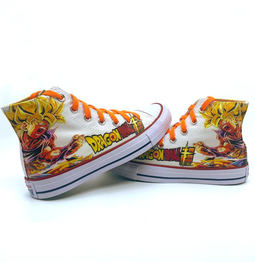 Thumbnail: Dragonball Goku Super Saiyan Fan Art Custom High Top Converse
