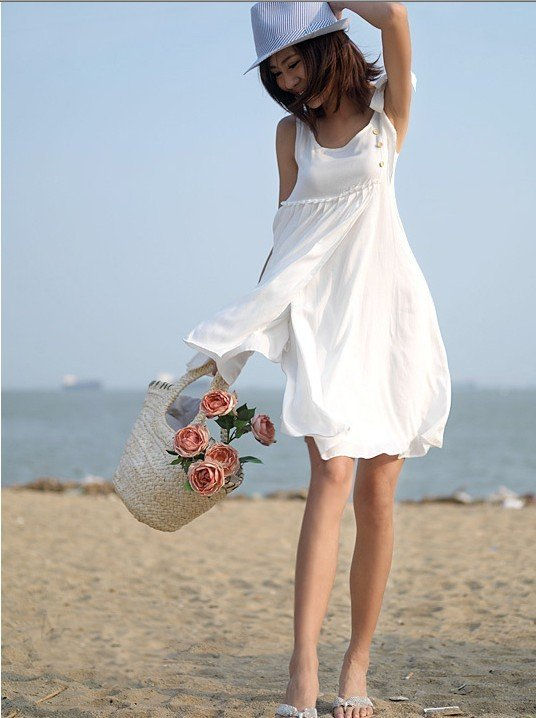 Spring-Summer-2011-Women-s-Beach-Skirt-Dress-Japanese-sweet-baby-child-dress-whi