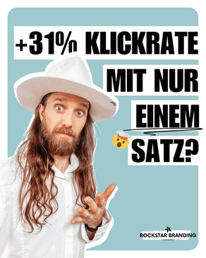 Visual mit Daniel Born von Rockstar Branding: +31 % Klickrate durch nur einen Satz – Content-Tipp für messbare Wirkung im Marketing