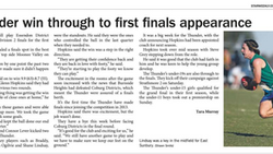 Thunder wins through to first finals appearance
