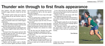 Thunder wins through to first finals appearance