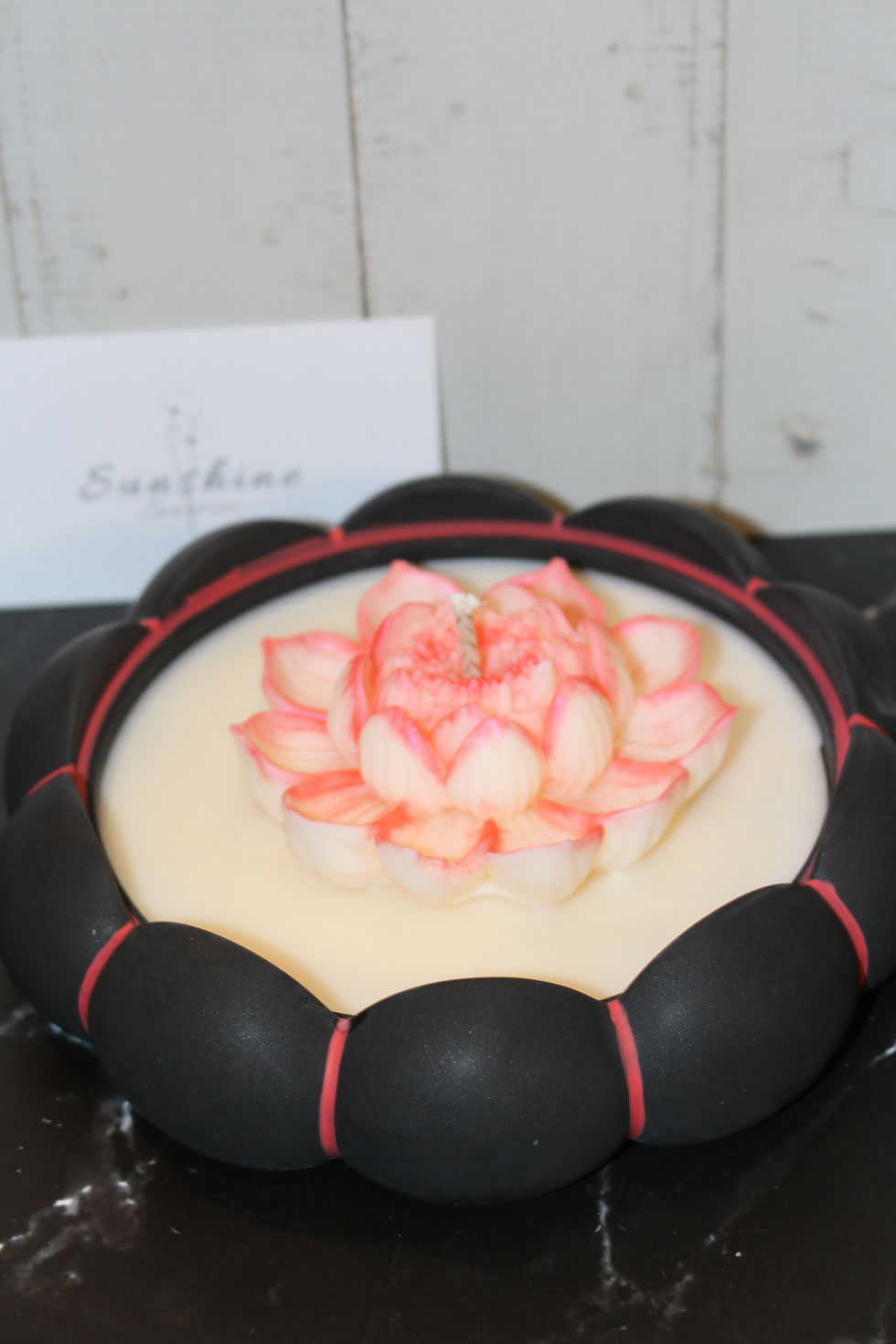 Miniaturbild: Candela artigianale Fior di Loto – Enea in cera di soia naturale