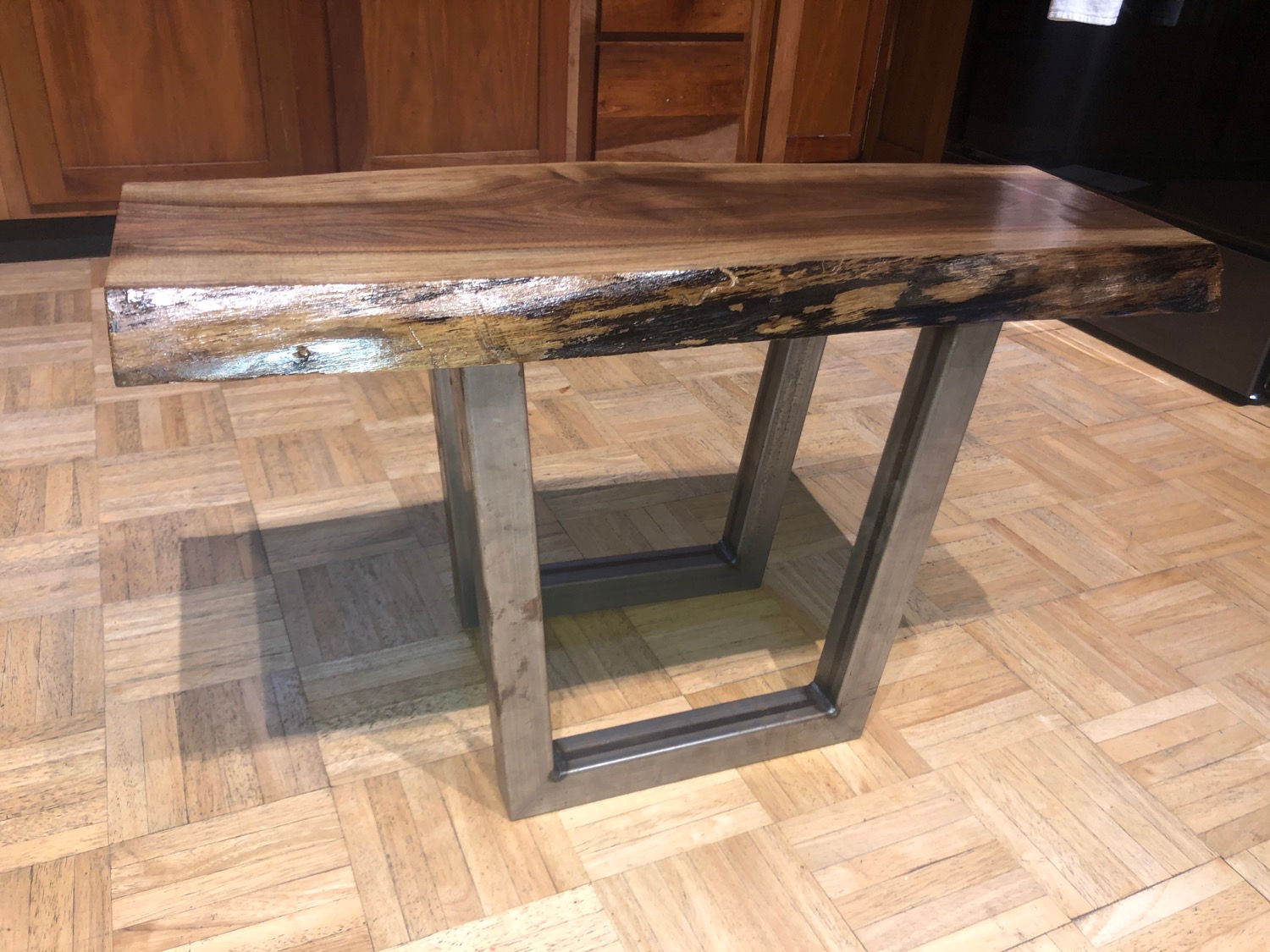 Black walnut side table