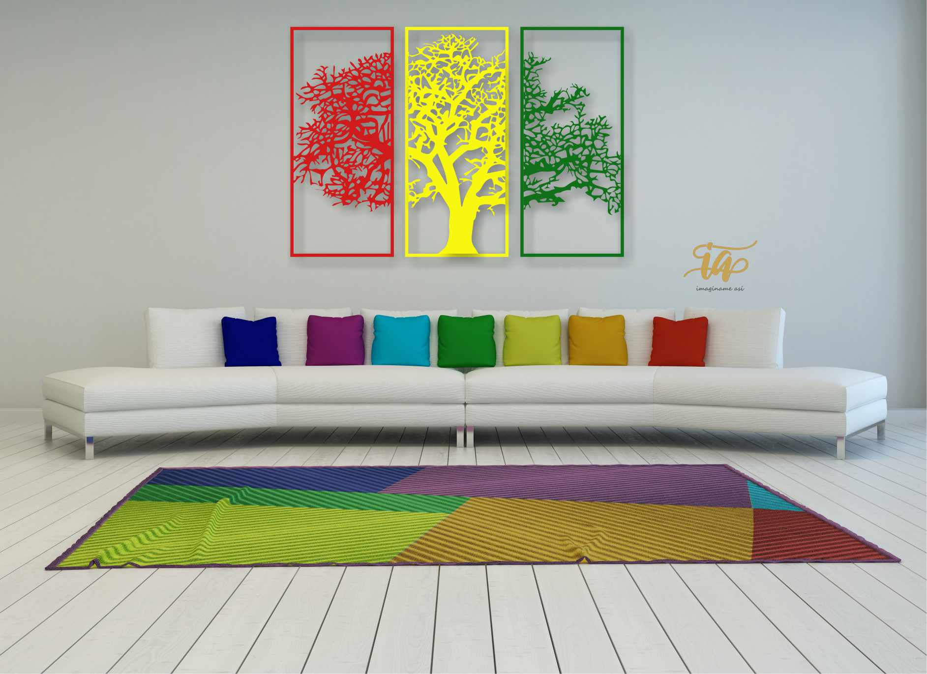 Cuadro Calado Tríptico 09