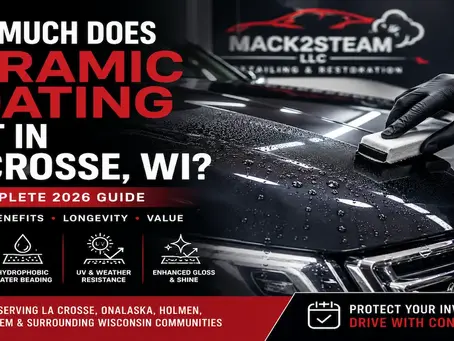 Professional Nano Pro ceramic coating installation on vehicle in La Crosse Wisconsin.