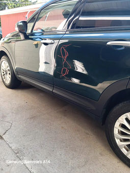 Polished passenger door and fender—exterior detail results in sunlight.