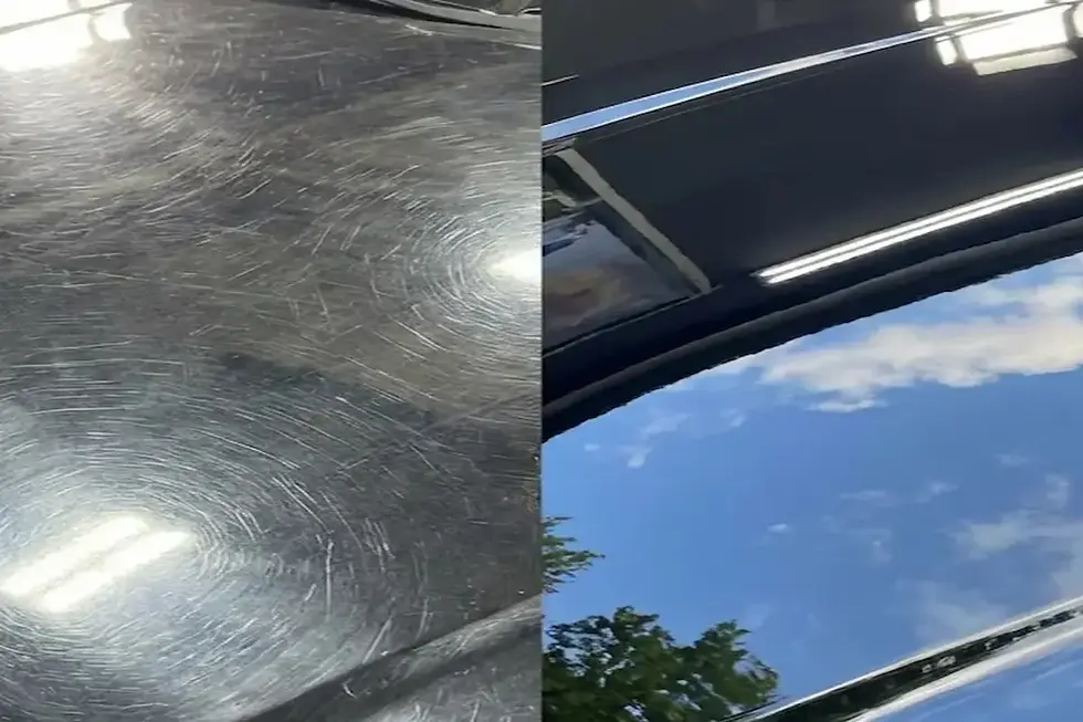 Swirl marks, light scratches, and oxidation become much more visible under professional inspection lighting.