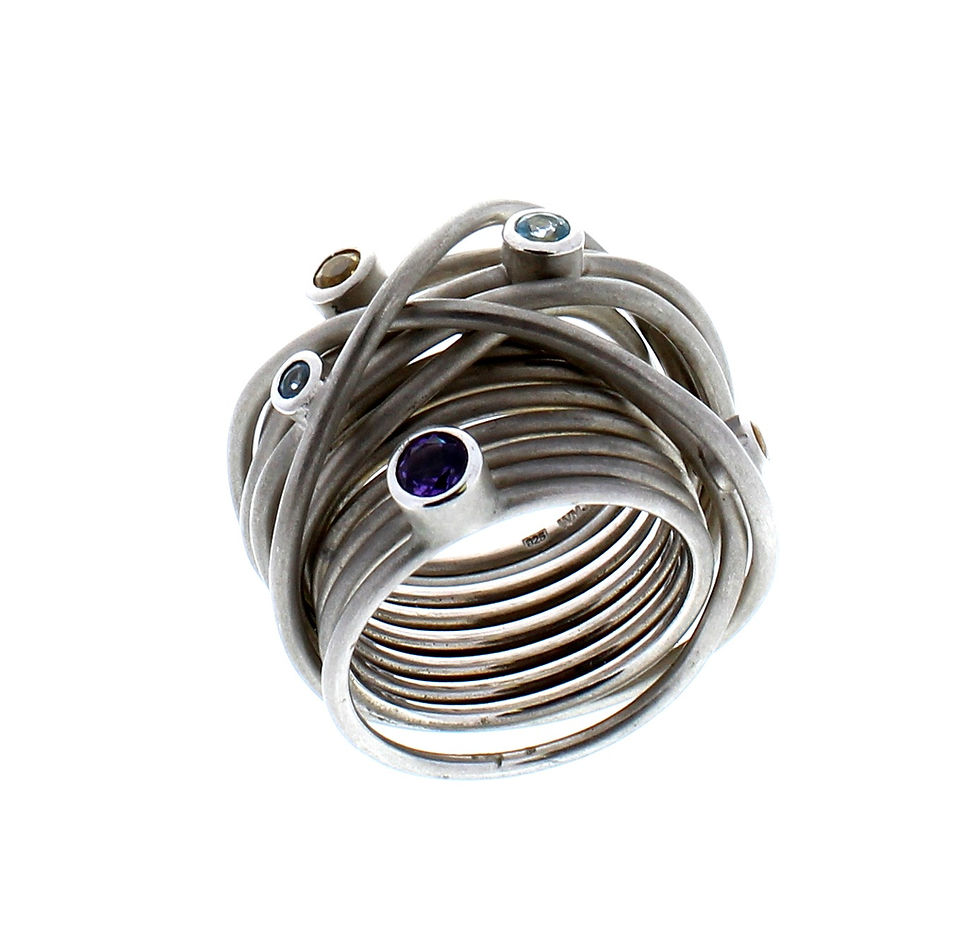 Thumbnail: Multi Stone Matte Ring