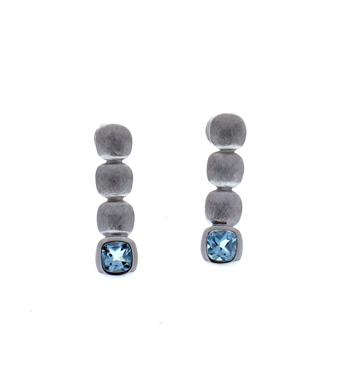 Blue Topaz Bar Earrings