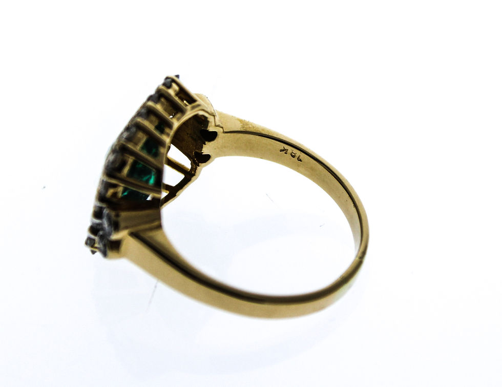 Thumbnail: Emerald and Diamond Ring