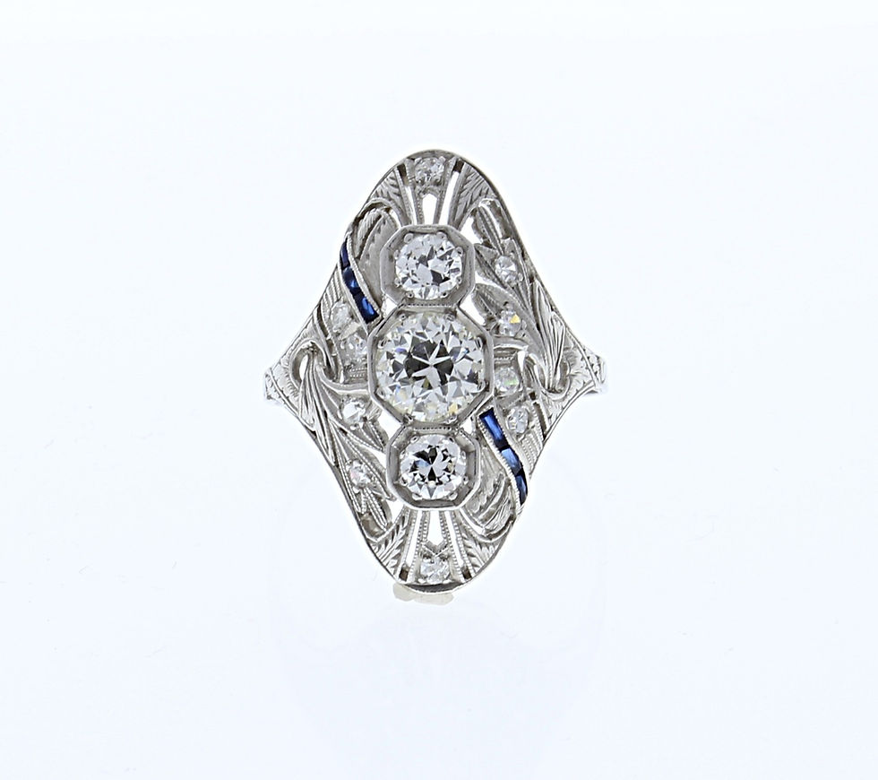 Thumbnail: Diamond and Sapphire Ring