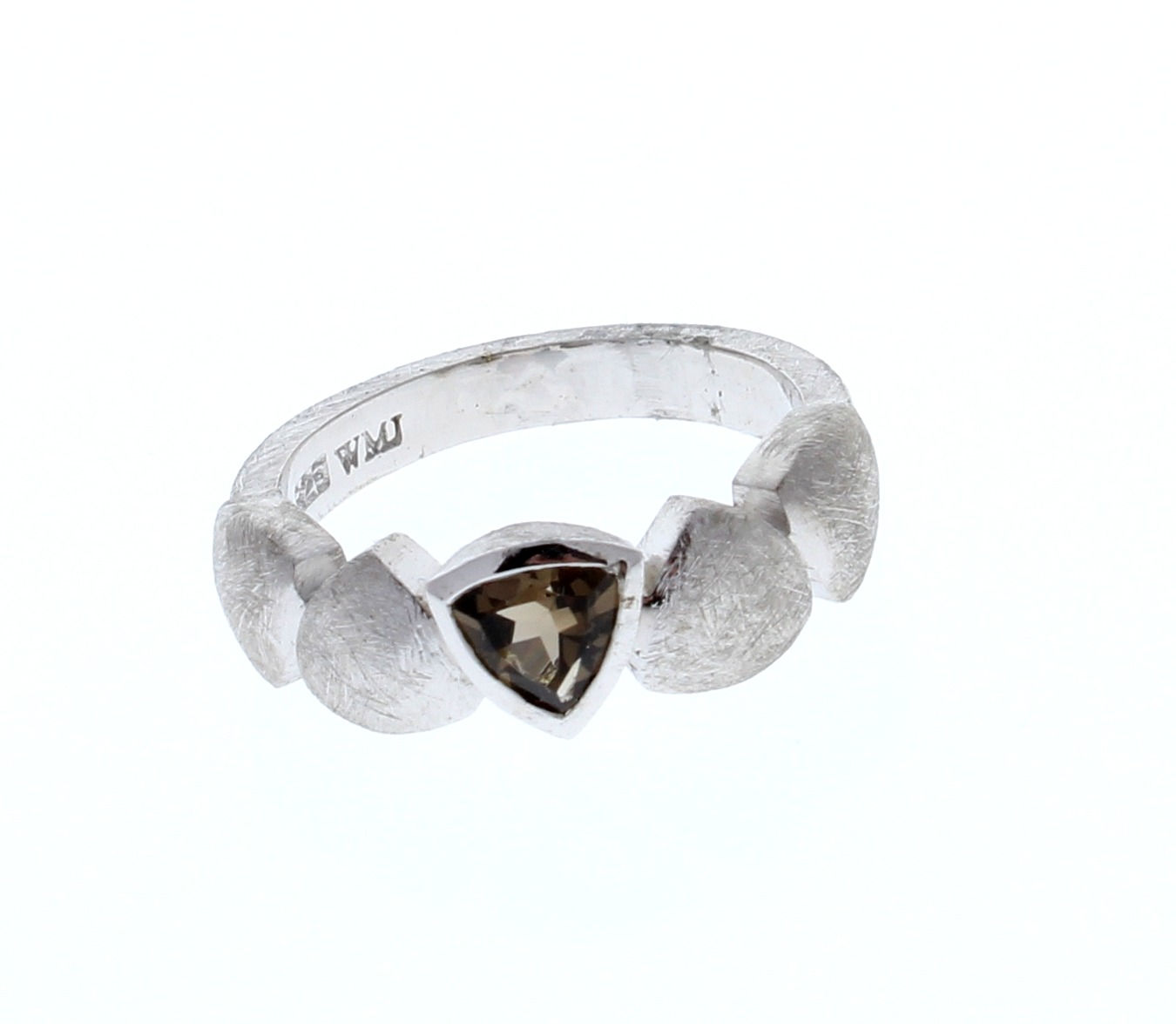 Smoky Quartz Trillion Bezel Band