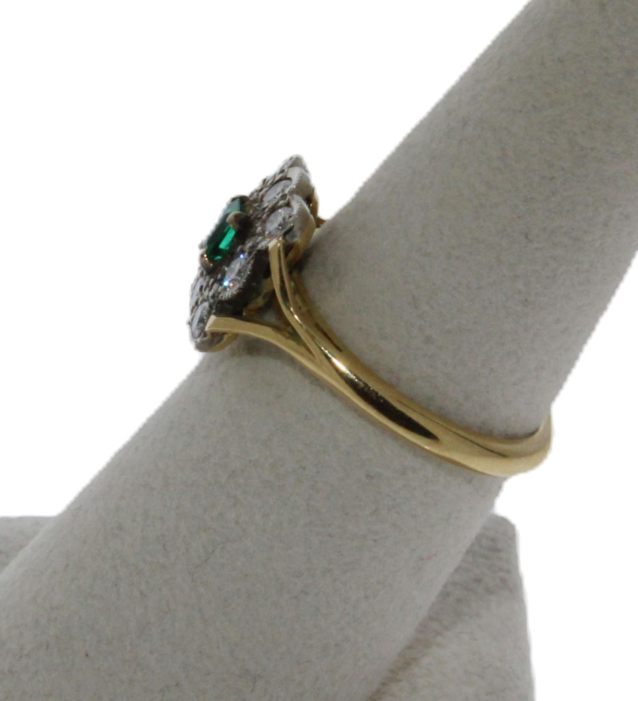Thumbnail: Emerald and Diamond Ring