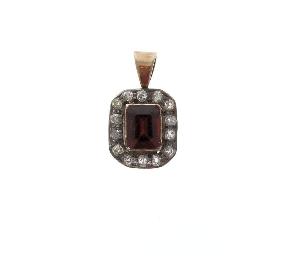 Garnet and Diamond Pendant