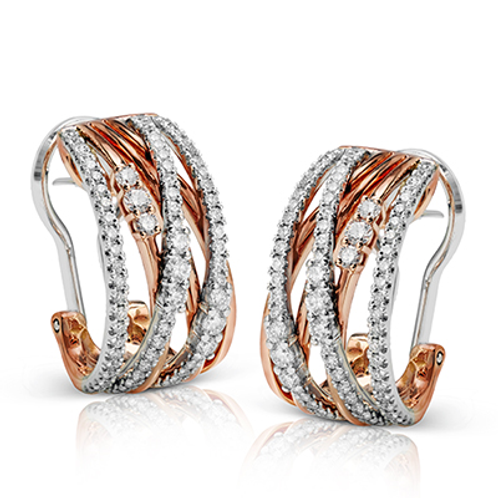 gold diamond simon earrings hoop rose classic tone 18k designer edo fine jewelers 18kt engagement rings simongjewelry