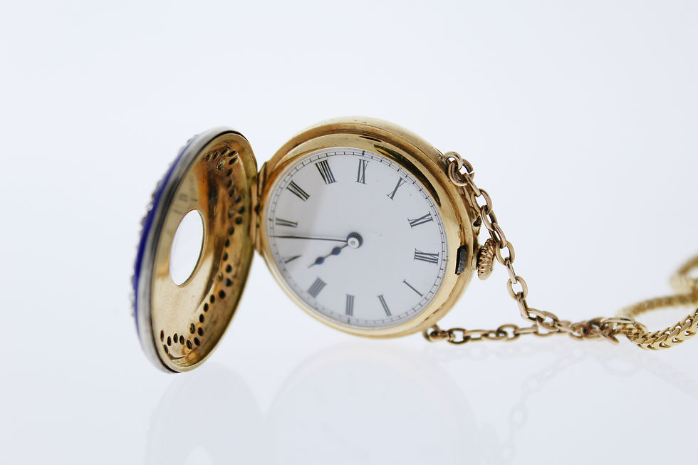 Thumbnail: Enamel Pocket Watch