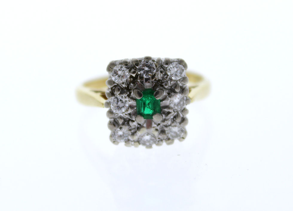 Thumbnail: Emerald and Diamond Ring