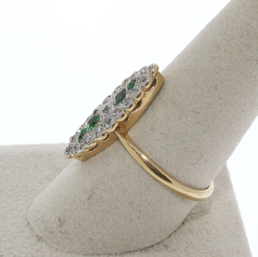 Thumbnail: Emerald and Diamond Ring