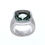 Thumbnail: Green Amethyst Cushion Cut Ring