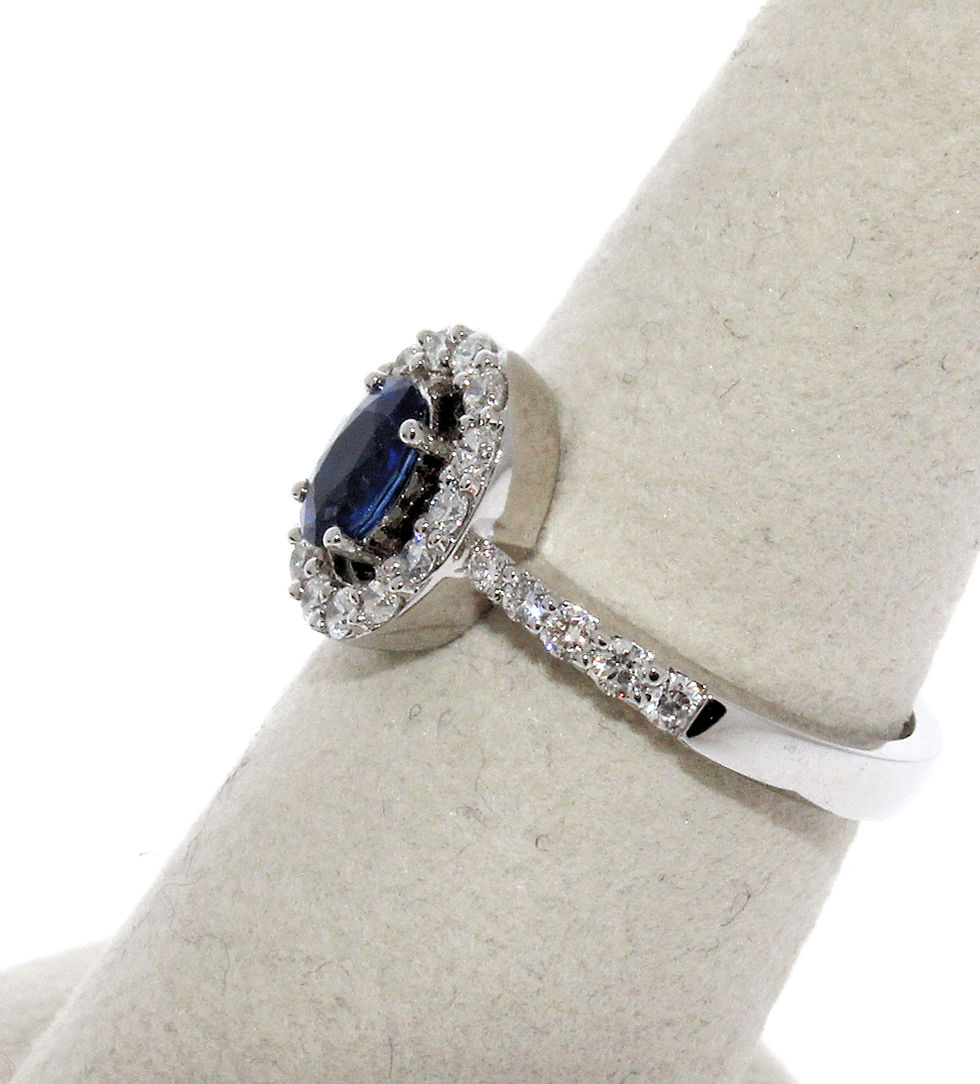 Thumbnail: Sapphire and Diamond Ring