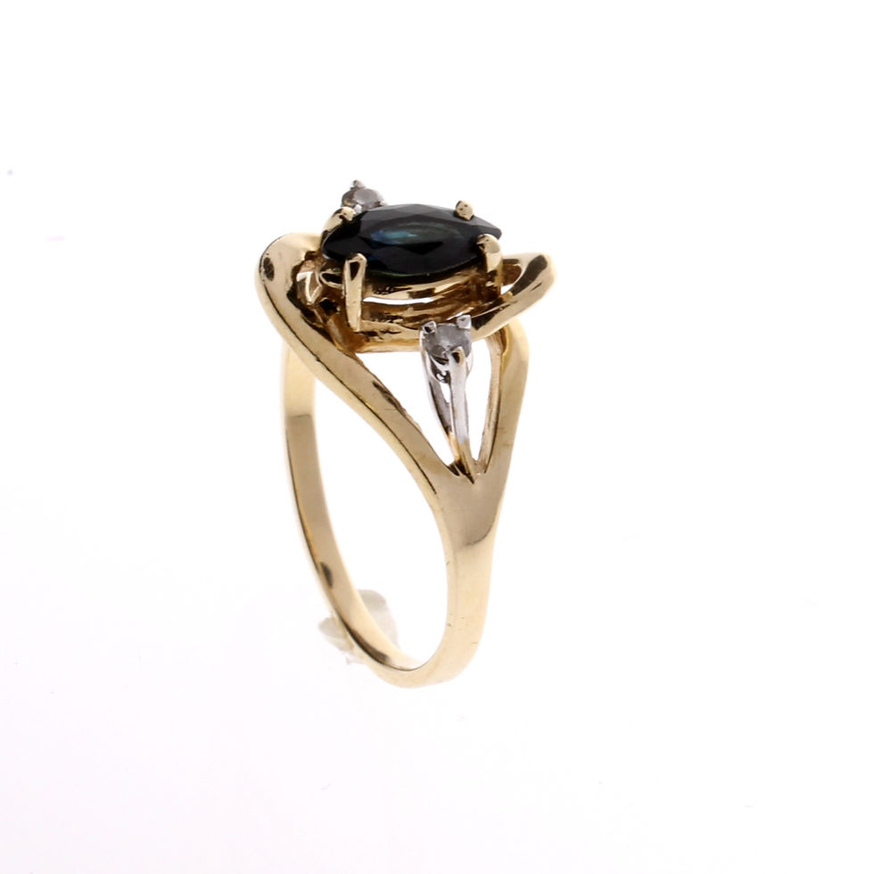 Thumbnail: Sapphire and Diamond Ring
