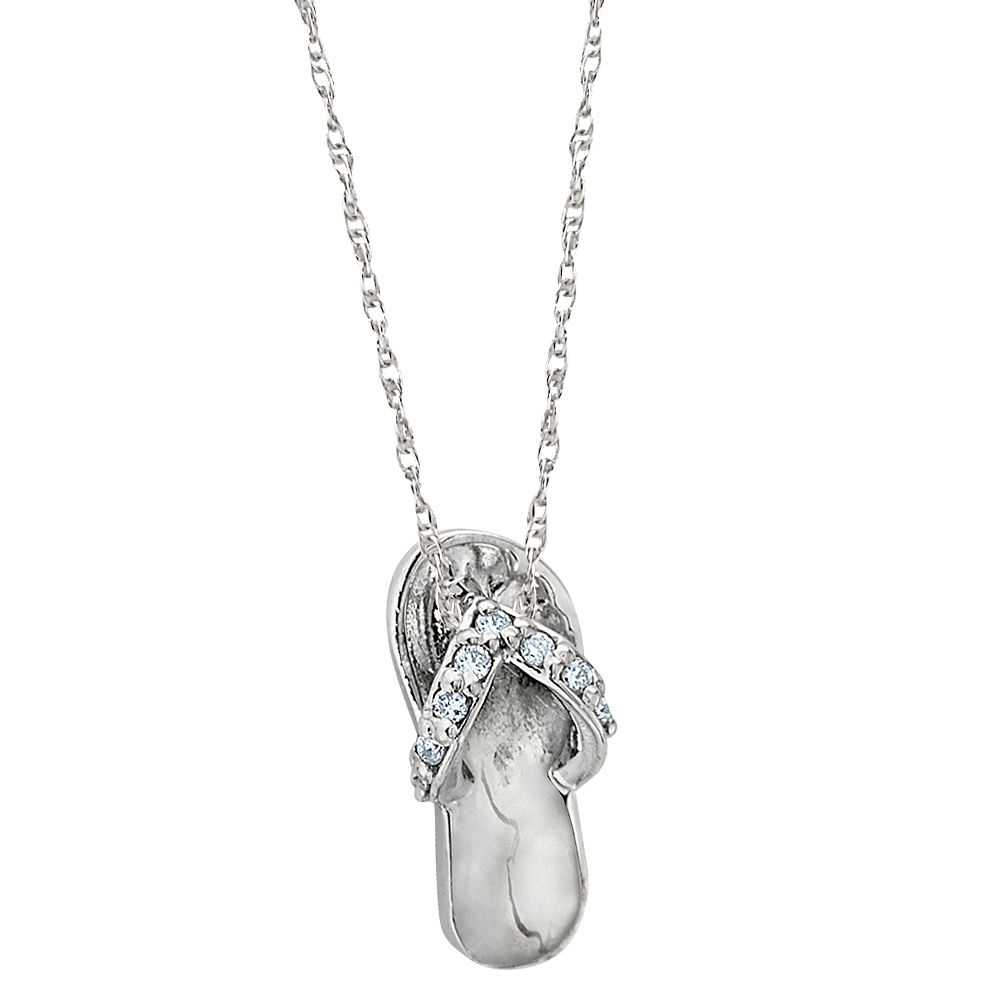 Jabel Diamond Flip Flop Necklace