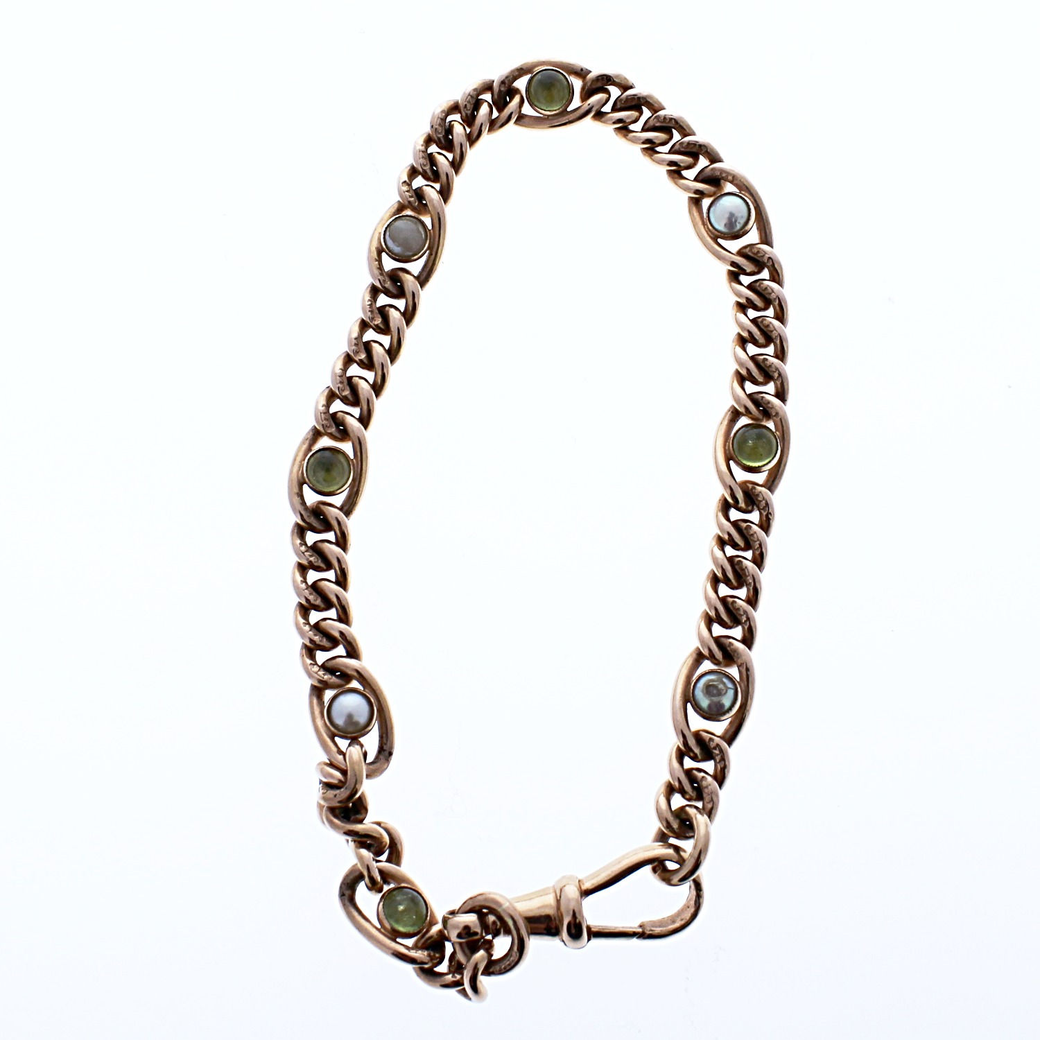 Pearl and Green Stone Bracelet