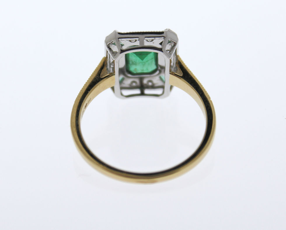 Thumbnail: Emerald and Diamond Ring