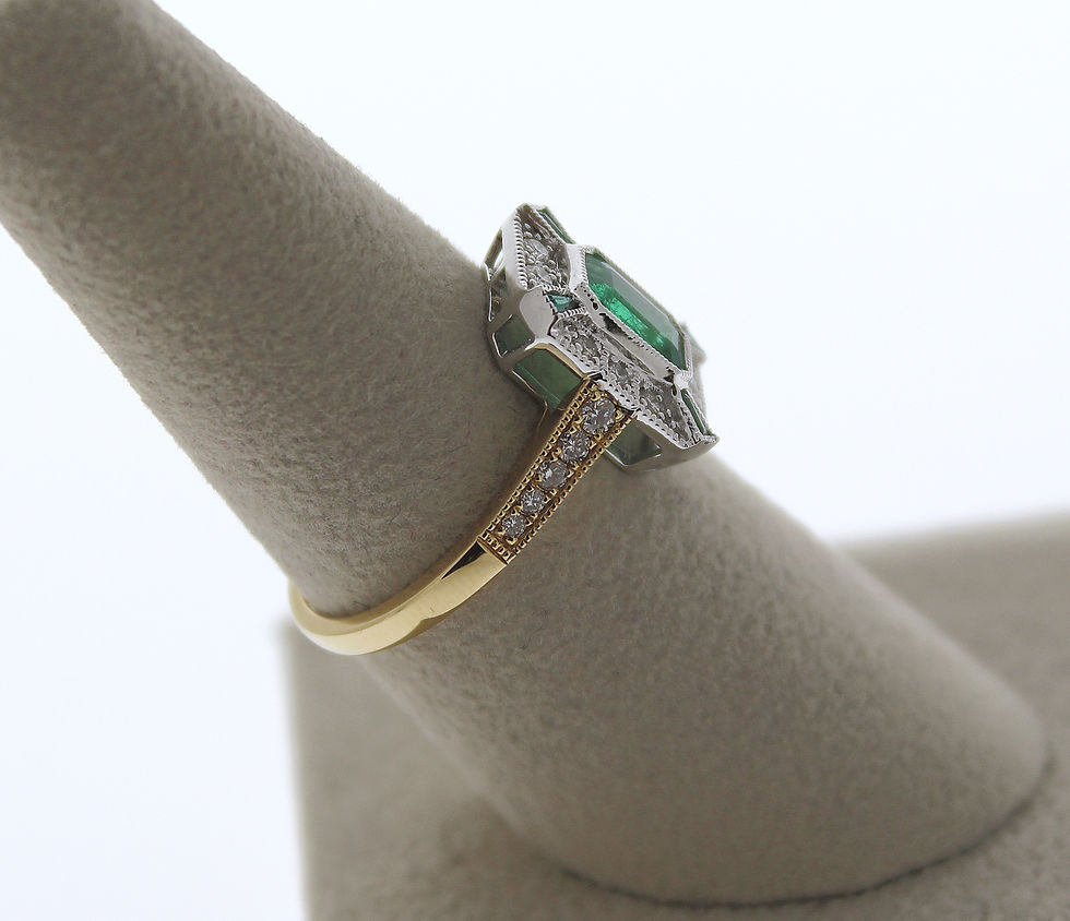 Thumbnail: Emerald and Diamond Ring