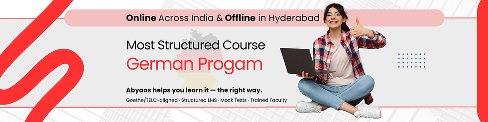 Online, Offline Hyderabad, Most Structured Course German Program.