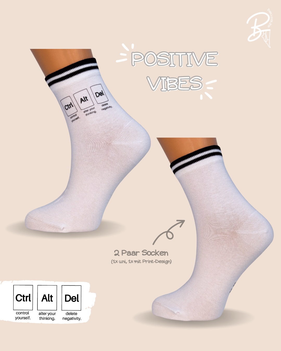 Kurz-Socken mit Print-Design