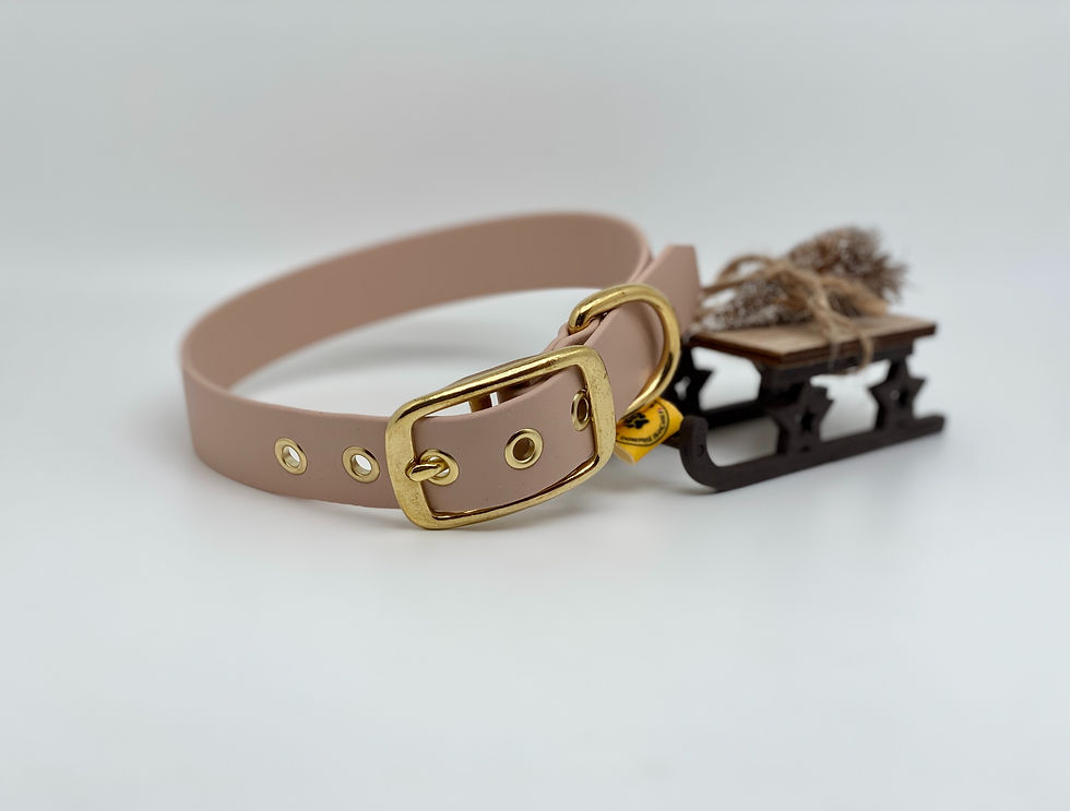 Collier BioThane® Natural / Laiton