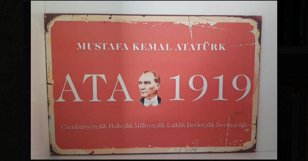 Mustafa Kemal Atatürk Ahşap Retro Vintage Poster