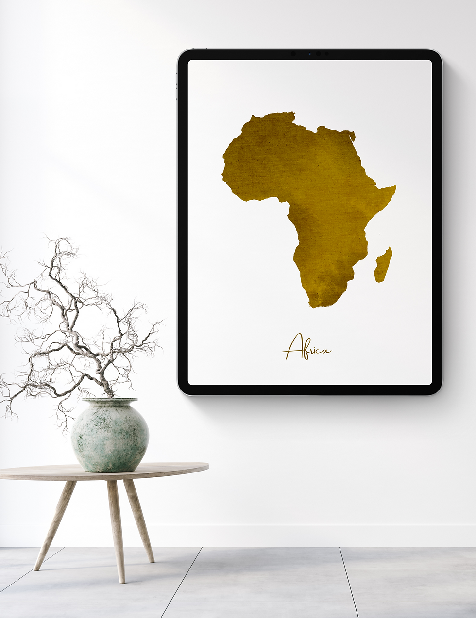 Thumbnail: Africa Continent Watercolor Print