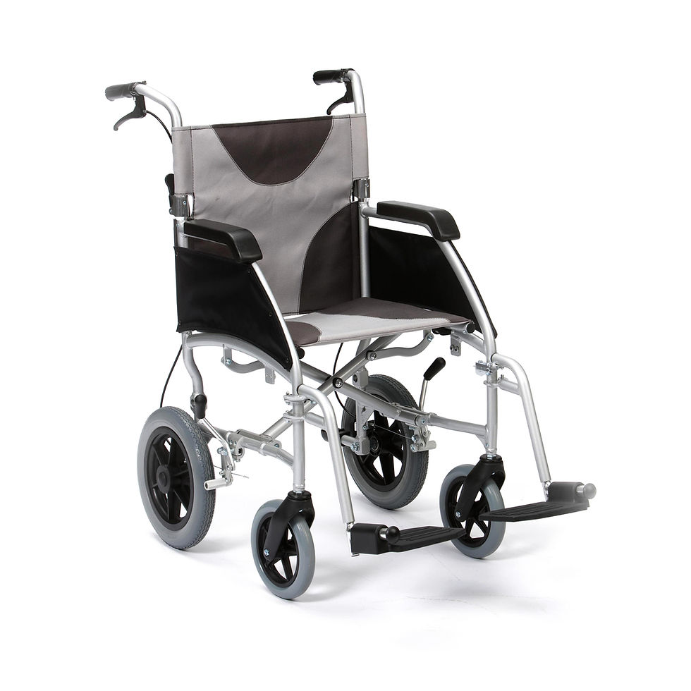 Lightweight transport wheelchair for increased mobility