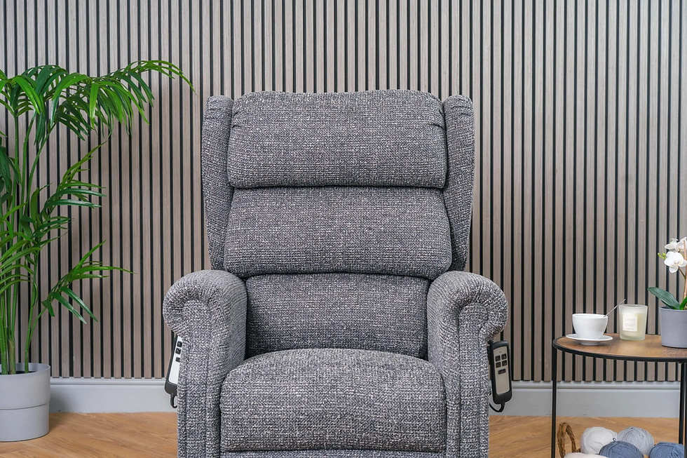 Grey power lift recliner chair