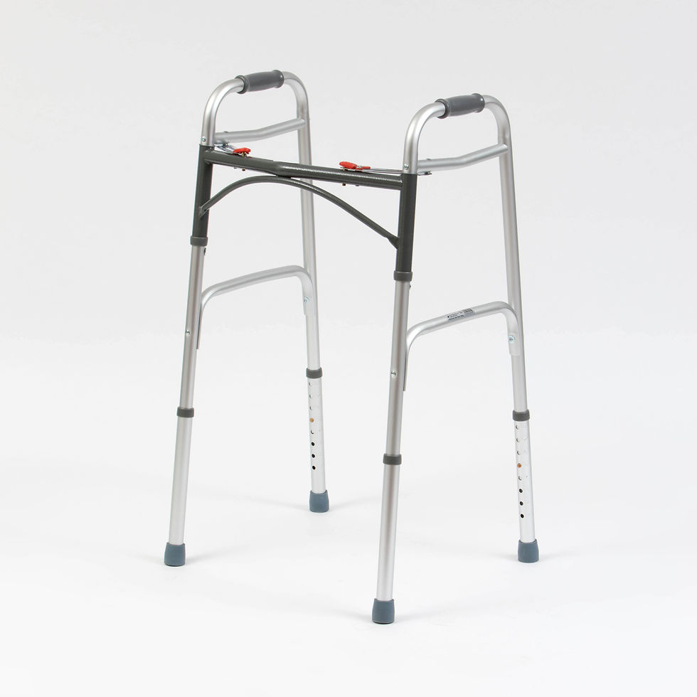 Aluminum two-wheeled walker for enhanced mobility